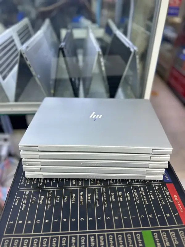 Row of premium laptops at HAFTECH Computers